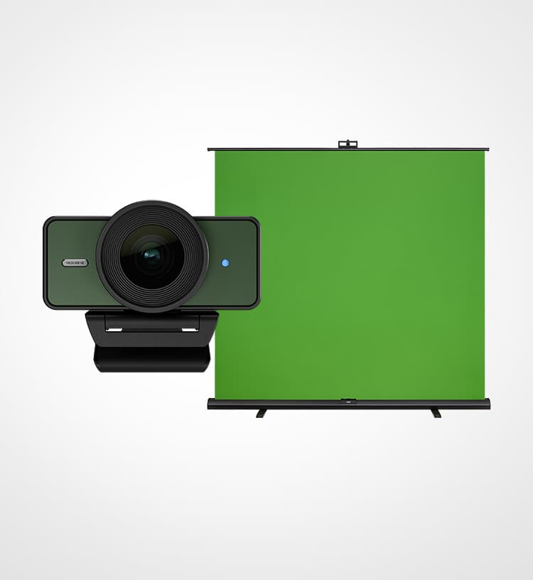 Facecam 4K (Pine) and Green Screen XL Bundle | Elgato